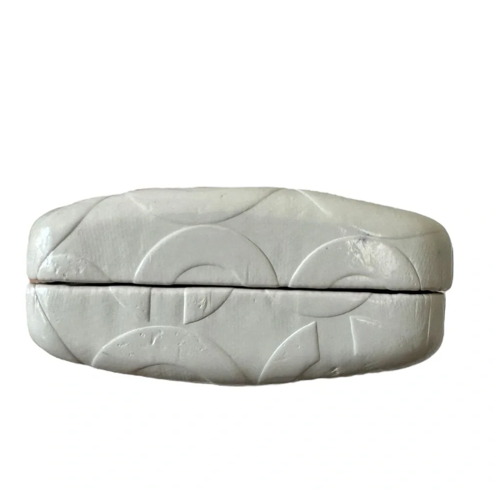 Coach Embossed Hard‎ Glasses Case in Putty